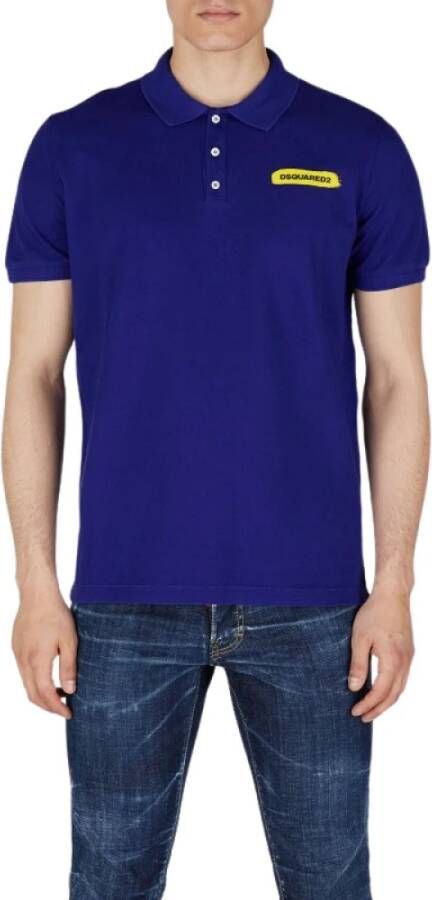 Dsquared2 Paarse Polo Shirt Purple Heren