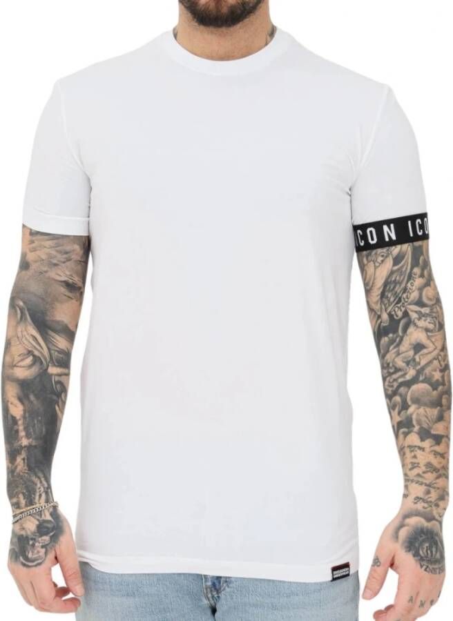 Dsquared2 Iconische Banda Korte Mouw T-shirt White Heren