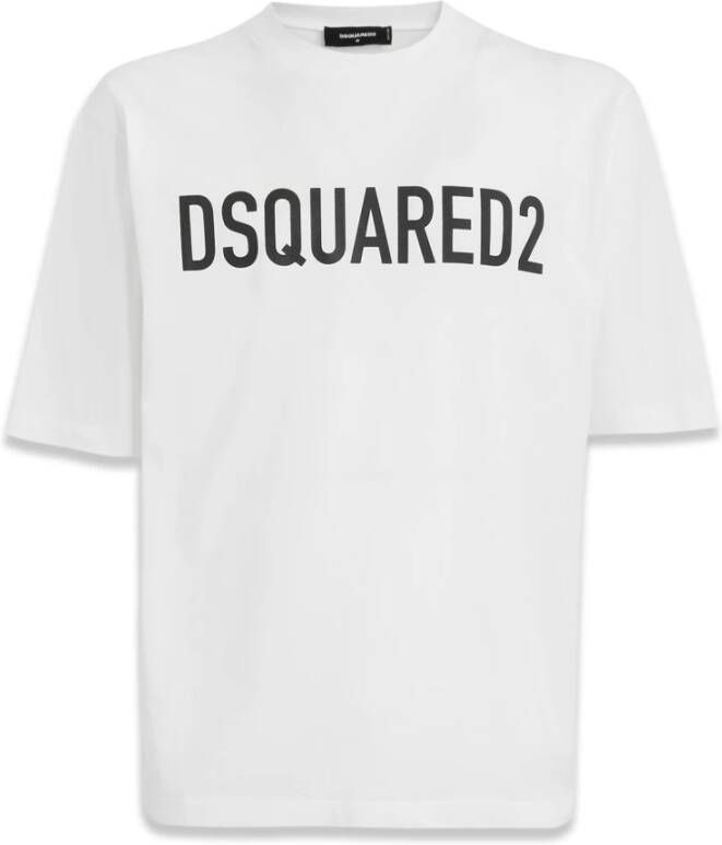 Dsquared2 Witte T-Shirt met U Design White Heren