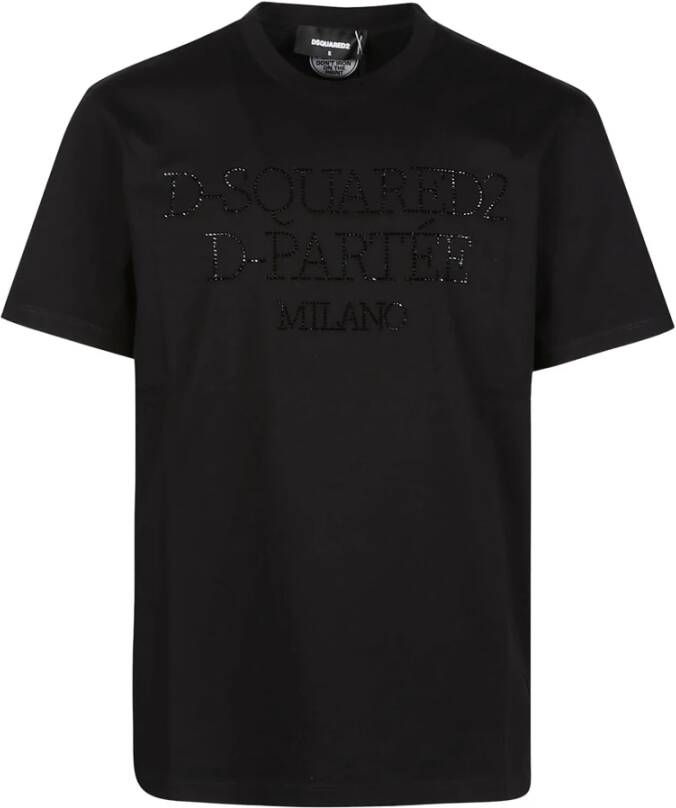 Dsquared2 Klassiek Zwart Regular Fit T-Shirt Zwart Heren