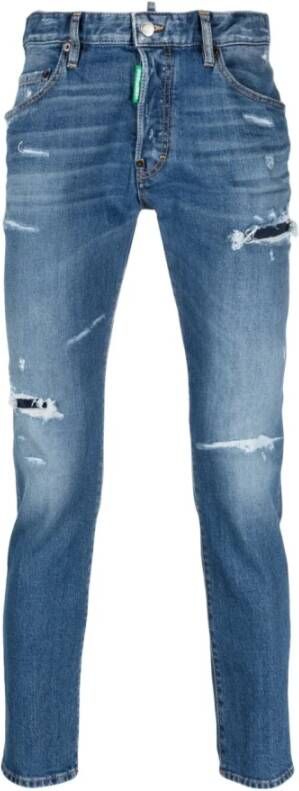 Dsquared2 Klassieke Blauwe Slim-fit Jeans Blauw Heren