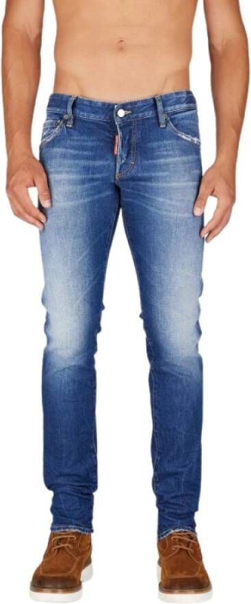 Dsquared2 Klassieke Blauwe Straight Jeans Blauw Heren