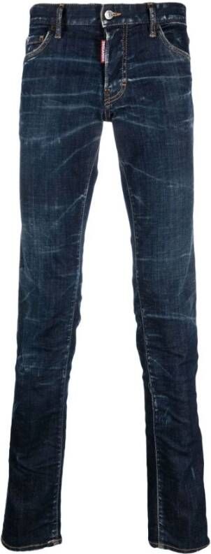 Dsquared2 Blauwe Skinny Jeans met 5 Zakken Blue Heren