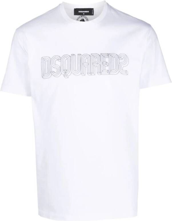 Dsquared2 Klassieke Witte T-Shirt Upgrade Wit Heren