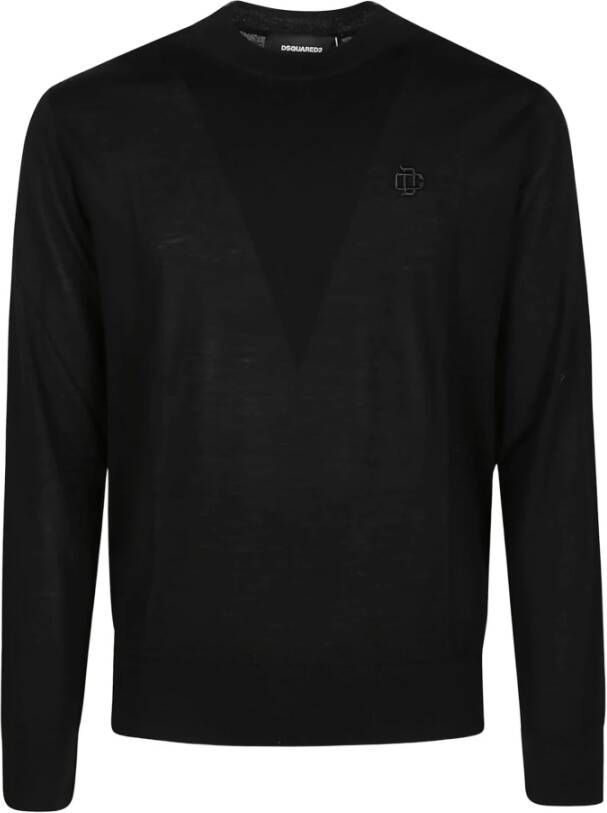 Dsquared2 Klassieke Zwarte DC Sweater Zwart Heren