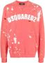 Dsquared2 Koraalrode Oversized Sweater Rood Heren - Thumbnail 1