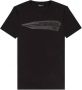 Dsquared2 Kortarmig shirt zwart en grijs logo print Zwart Heren - Thumbnail 1
