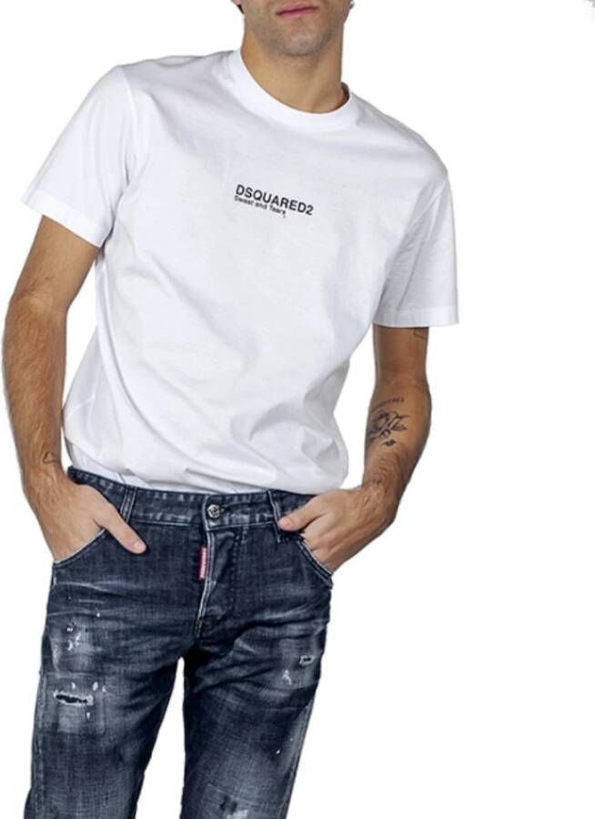 Dsquared2 Korte Mouw Mini Logo T-shirt White Heren