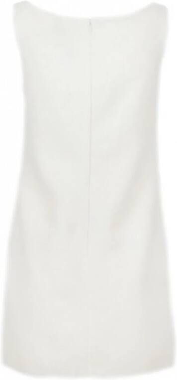 Dsquared2 Korte witte mouwloze katoenen jurk White Dames