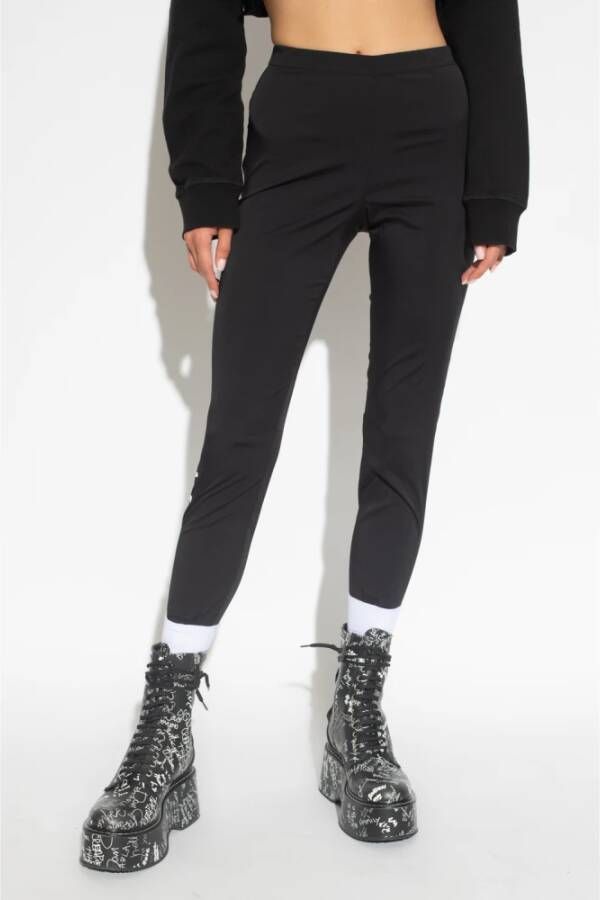 Dsquared2 Zwarte Logo Leggings Stijlvolle Pasvorm Black Dames