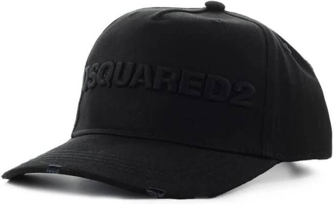 Dsquared2 Zwarte baseballpet met geborduurd logo Black Heren