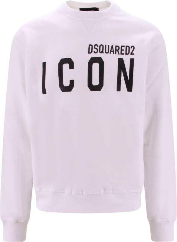 Dsquared2 Logo Katoenen Sweatshirt White Heren