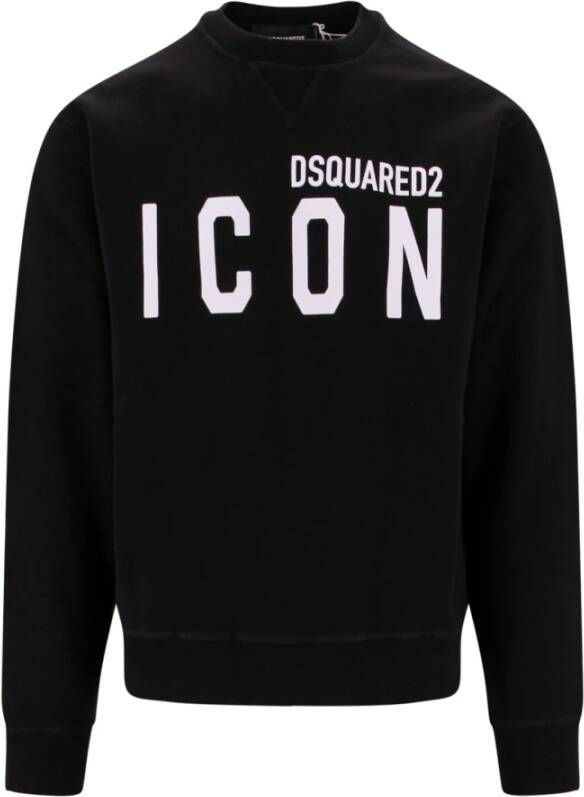 Dsquared2 Logo Katoenen Sweatshirt Zwart Heren