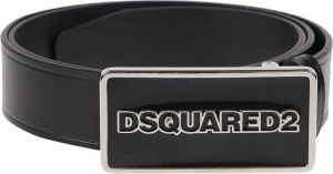 Dsquared2 Logo Plaque Belt Zwart Heren