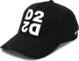 Dsquared2 Contrast Logo Baseball Cap Distressed Klep Black Unisex - Thumbnail 1