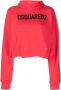 Dsquared2 Logo-Print Cropped Hoodie voor vrouwen Rood Dames - Thumbnail 1