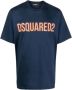 Dsquared2 Blauw Slouch Fit T-Shirt voor Heren Blauw Heren - Thumbnail 1