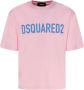 Dsquared2 Lichtroze en Hemelsblauw Katoenen Logo Print T-Shirt Pink Heren - Thumbnail 3