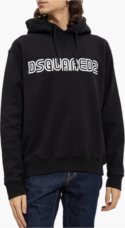 Dsquared2 Logo Sweatshirt Stijlvol en Comfortabel Zwart Heren