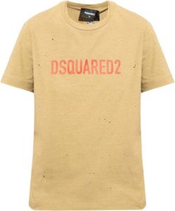 Dsquared2 Logo T-shirt Beige Dames