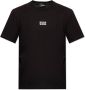 Dsquared2 Zwarte T-shirts en Polos met Mini Lettering Print Black Heren - Thumbnail 1