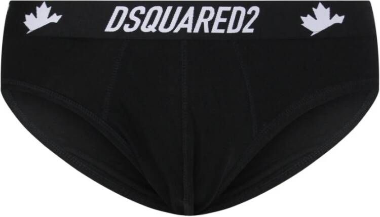 Dsquared2 Logo Tailleband Intieme Slipjes Zwart Dames