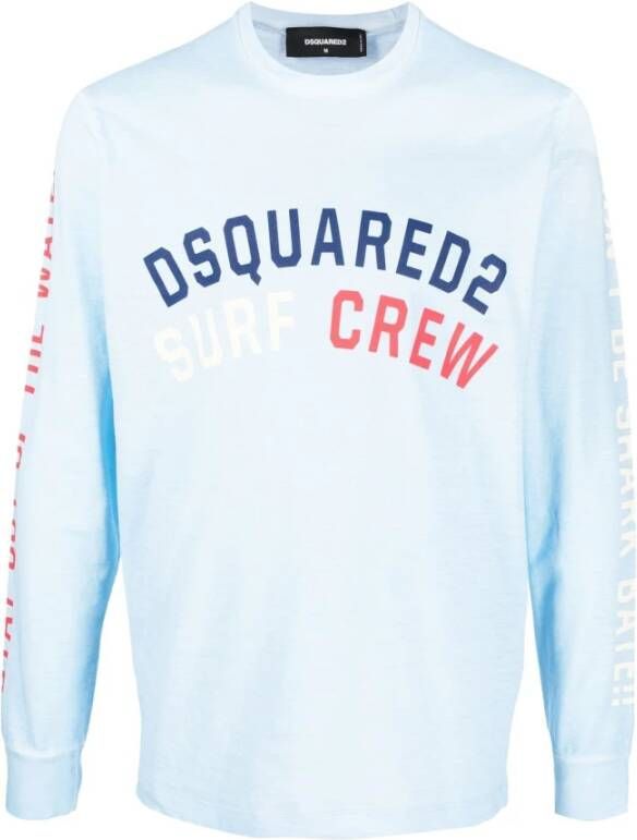 Dsquared2 Long Sleeve Tops Blauw Heren