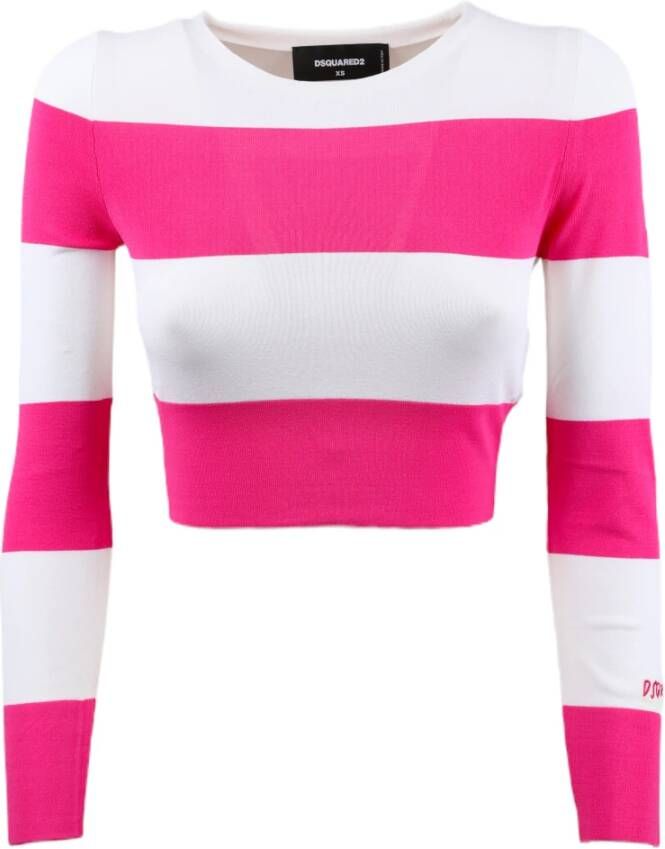Dsquared2 Viscose Pullover voor Dames Pink Dames