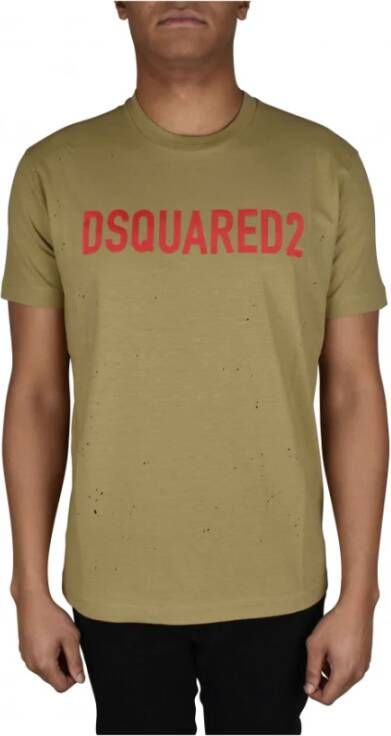 Dsquared2 Luxe Beige T-Shirt voor Heren Bruin Heren