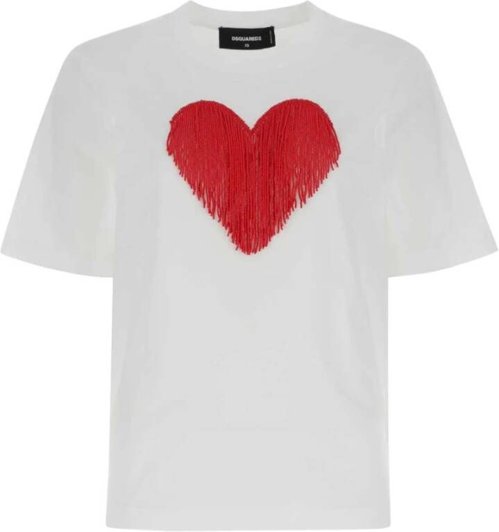 Dsquared2 Luxe Dames T-Shirts Collectie White Dames
