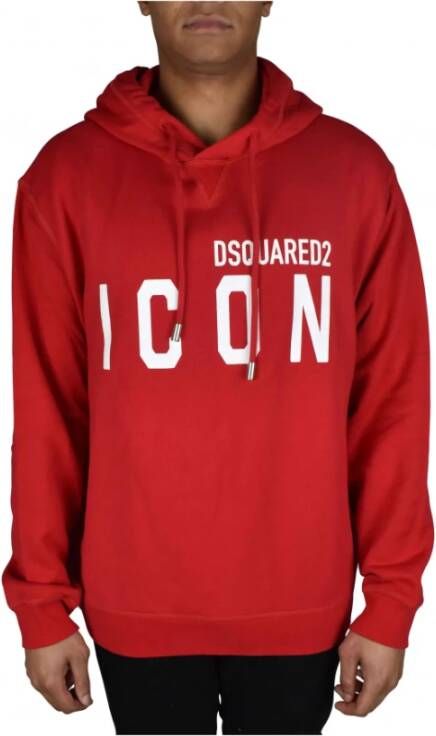 Dsquared2 Luxe Rode Hoodie Icon Editie Rood Heren