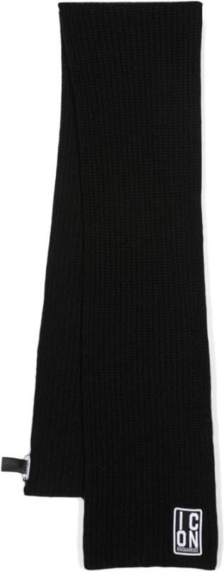 Dsquared2 Luxe Winter Sjaal voor Heren Zwart Heren