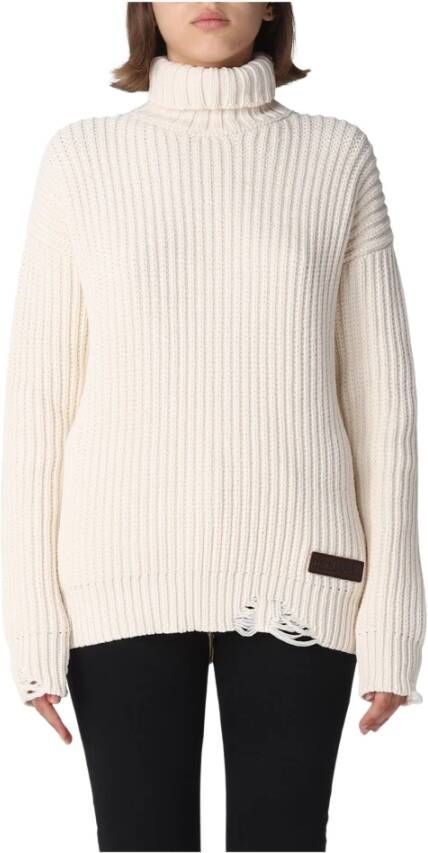 Dsquared2 Luxe Winter Turtleneck Pullover Beige Dames