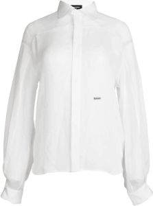 Dsquared2 Luxe Zijden Blouse Wit Dames