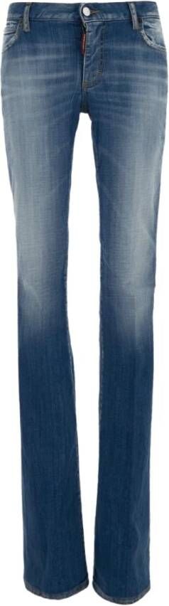 Dsquared2 Medium Waist Flare Jeans Blauw Dames
