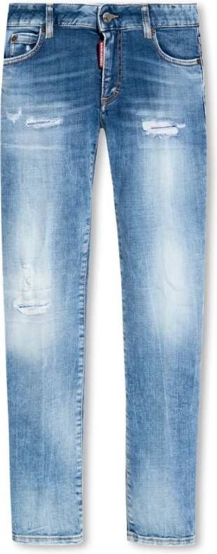 Dsquared2 Medium Waist Skinny jeans Blauw Dames