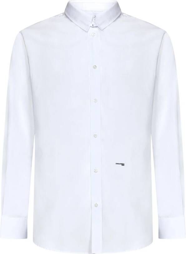 Dsquared2 Men Clothing Shirts White Ss23 Wit Heren