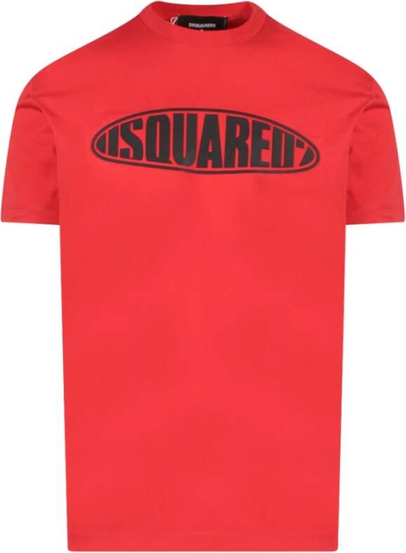 Dsquared2 Men Clothing T-Shirts Polos Red Ss23 Rood Heren