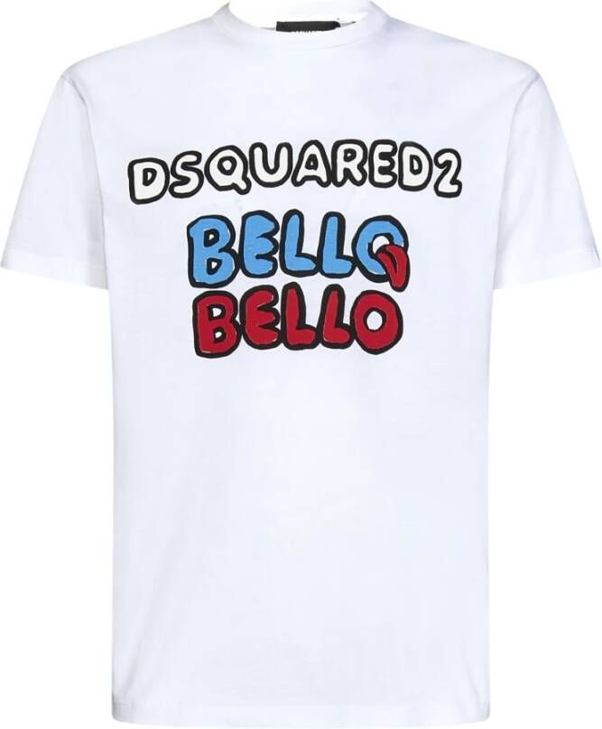 Dsquared2 Men Clothing T-Shirts Polos White Ss23 Wit Heren