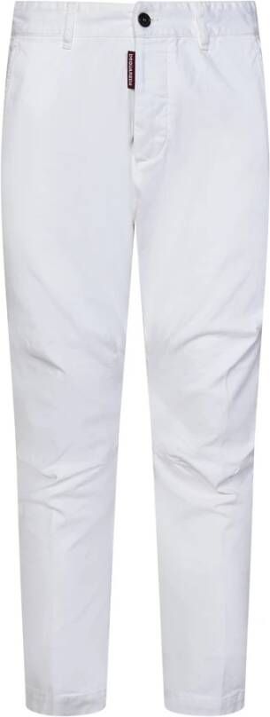 Dsquared2 Men Clothing Trousers White Ss23 Wit Heren