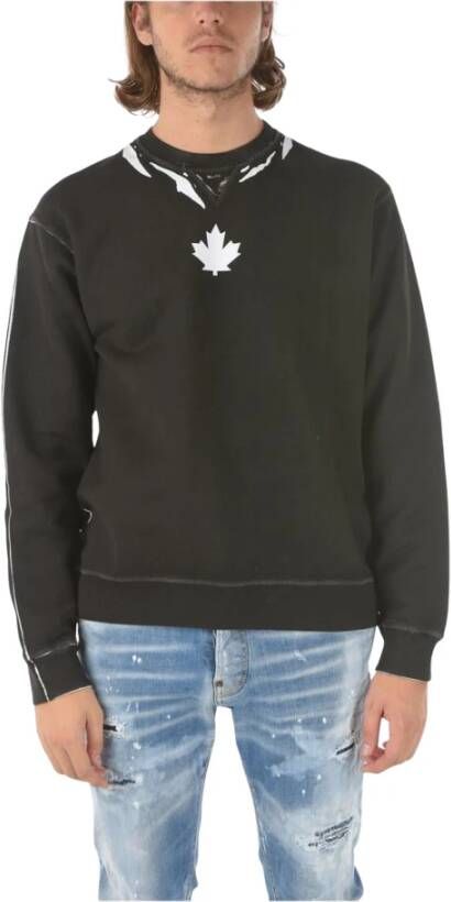 Dsquared2 Luxe Crew Neck Jumper Black Heren