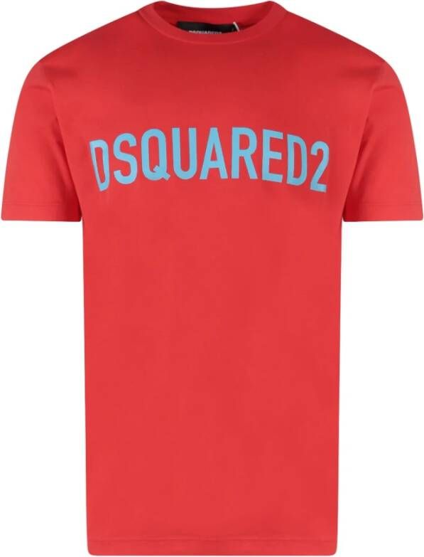 Dsquared2 Men kleding t-shirts polos rood Heren