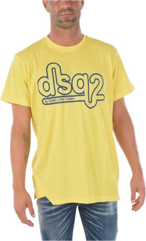Dsquared2 Men's T-Shirt Geel Heren