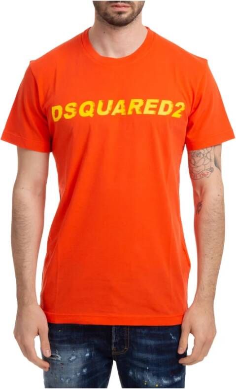 Dsquared2 merk T-shirt Oranje Heren