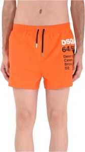 Dsquared2 Midi Boxer -kostuum met afdrukken Oranje Heren