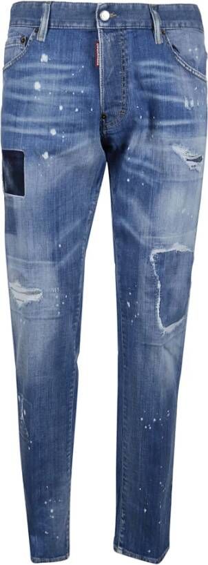 Dsquared2 Moderne Straight Jeans Upgrade Blauw Heren