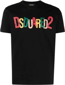 Dsquared2 Multi Colour Branding TEE Zwart Heren