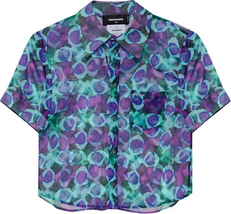 Dsquared2 Stijlvolle Shirt voor Modebewuste Vrouwen Purple Dames