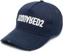 Dsquared2 Navy Blauwe Katoenen Pet Gebogen Klep Logo Print Blauw Heren - Thumbnail 1
