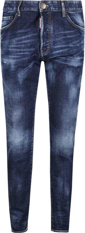 Dsquared2 Navy Blue Slim-Fit Cool Guy Jeans Blauw Heren